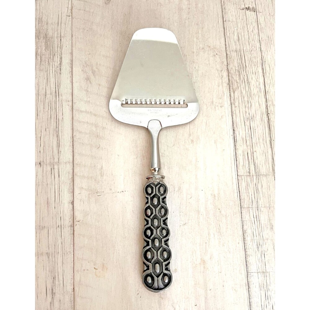 David Andersen Norway Cheese Slicer 8" Honeycomb Pewter Handle Charcuterie Party